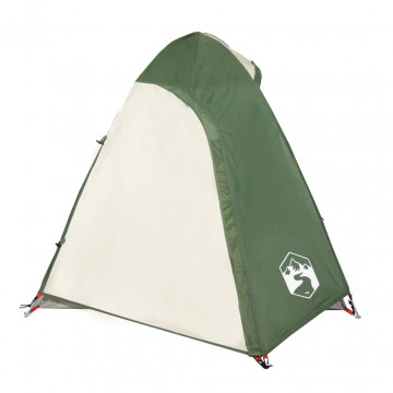 Cort de camping 2 persoane, verde, 254x135x112 cm, tafta 185T - Img 4