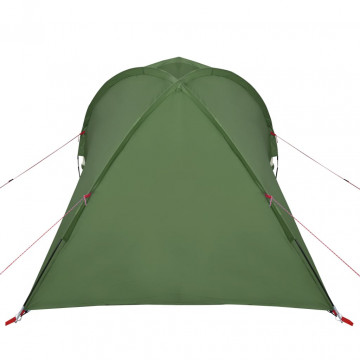 Cort de camping 2 persoane, verde, 320x140x120 cm, tafta 185T - Img 7