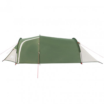 Cort de camping 3 persoane, verde, 370x185x116 cm, tafta 185T - Img 6