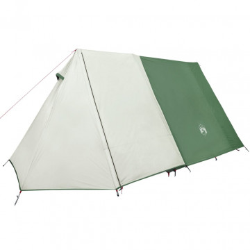 Cort de camping 3 persoane, verde, 465x220x170 cm, tafta 185T - Img 8