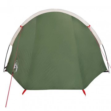 Cort de camping 4 persoane, verde, 405x170x106 cm, tafta 185T - Img 5