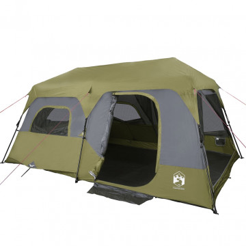 Cort de camping 6 pers. verde, impermeabil, configurare rapidă - Img 3