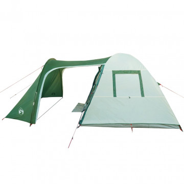 Cort de camping 6 persoane, verde, 466x342x200 cm, tafta 185T - Img 6