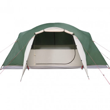 Cort de camping 8 persoane verde, 360x430x195 cm, tafta 190T - Img 8