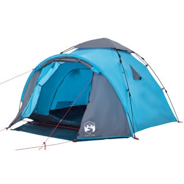 Cort de camping cupolă 3 persoane, setare rapidă, albastru - Img 4