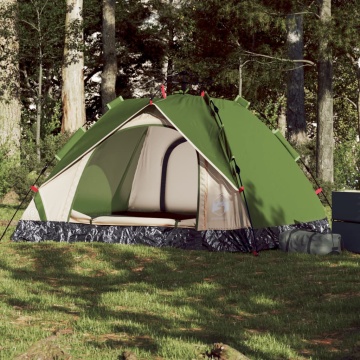 Cort de camping cupolă 3 persoane, setare rapidă, verde - Img 1