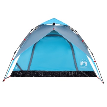Cort de camping cupolă 4 persoane, setare rapidă, albastru - Img 5