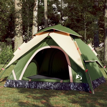 Cort de camping cupolă 4 persoane, setare rapidă, verde - Img 1