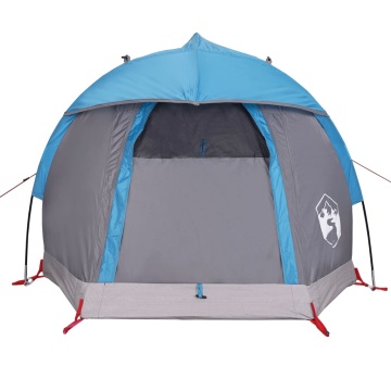 Cort de camping cupolă pentru 1 persoană, albastru, impermeabil - Img 5