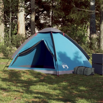 Cort de camping cupolă pentru 2 persoane, albastru, impermeabil - Img 1
