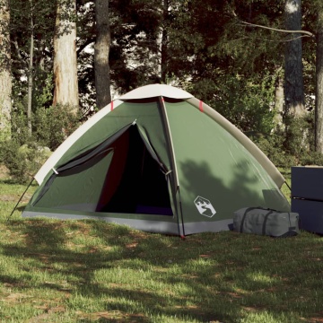 Cort de camping cupolă pentru 2 persoane, verde, impermeabil - Img 1