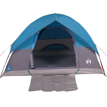 Cort de camping cupolă pentru 3 persoane, albastru, impermeabil - Img 6