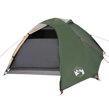 Cort de camping cupolă pentru 4 persoane, verde, impermeabil - Img 4