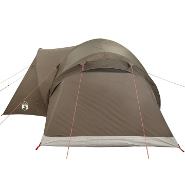 Cort de camping cupolă pentru 6 persoane, maro, impermeabil - Img 7