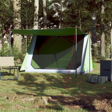 Cort de camping pentru 2 persoane, verde, impermeabil - Img 3