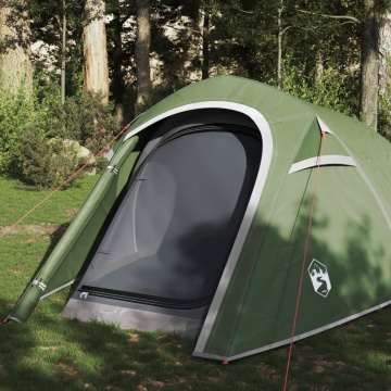 Cort de camping pentru 3 persoane, verde, impermeabil - Img 1