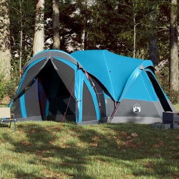 Cort de familie Tipi pentru 8 persoane, albastru, impermeabil - Img 1