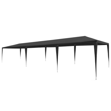 Cort de petrecere, antracit, 3 x 9 m, PE - Img 1