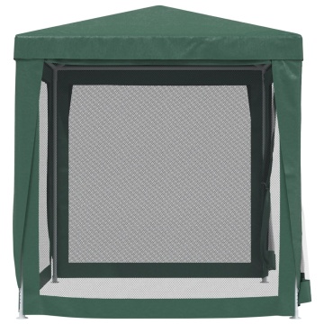 Cort de petrecere cu 4 pereți din plasă, verde, 2x2 m, HDPE - Img 4