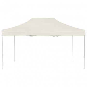 Cort de petrecere pliabil profesional, crem, 4,5x3 m, aluminiu - Img 3