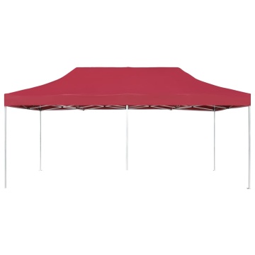 Cort de petrecere pliabil profesional, roșu vin, 6x3m, aluminiu - Img 2