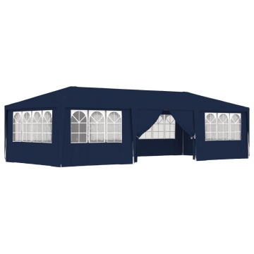 Cort de petrecere profesional cu pereți albastru 4x9 m 90 g/m² - Img 2