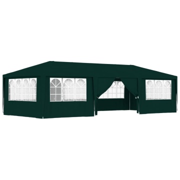 Cort de petrecere profesional pereți laterali verde 4x9m 90g/m² - Img 2