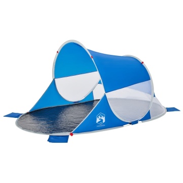 Cort de plajă pop-up, albastru azur, rezistent la apă - Img 2