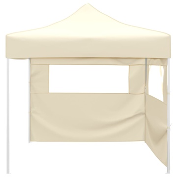 Cort pliabil cu 2 pereți, crem, 3 x 3 m - Img 2