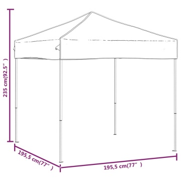 Cort pliabil pentru petrecere, gri taupe, 2x2 m - Img 7