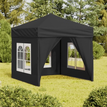 Cort pliabil pentru petrecere, pereți laterali, antracit, 2x2 m - Img 1