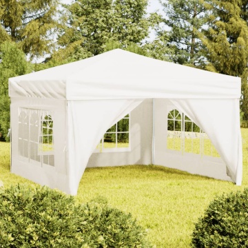Cort pliabil pentru petrecere, pereți laterali, crem, 3x3 m - Img 1