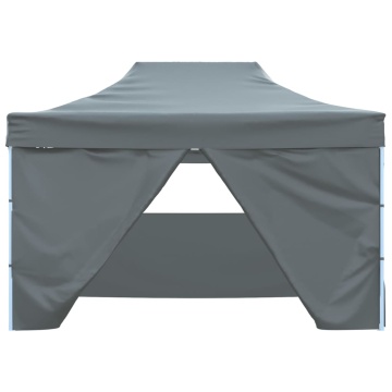 Cort pliabil pop up cu 4 pereți laterali, antracit, 3 x 4,5 m - Img 3