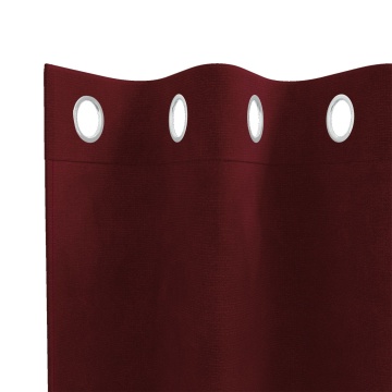 Cortine Blackout cu ochiuri 2 pcs Roșu Vin Catifea - Img 4