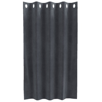 Cortine Blackout cu urechi 2 buc Gri deschis Catifea - Img 3