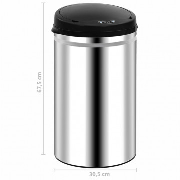 Coș de gunoi automat cu senzor, 40 L, oțel inoxidabil - Img 7