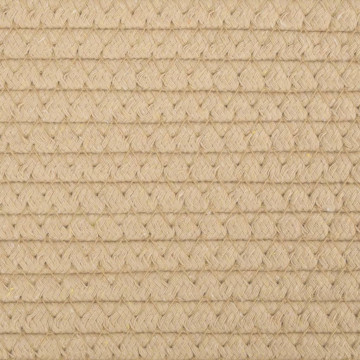Coș de rufe, bej și alb, Ø60x36 cm, bumbac - Img 6