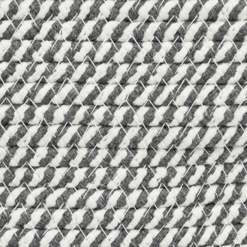 Coș de rufe, gri și alb, Ø60x36 cm, bumbac - Img 6