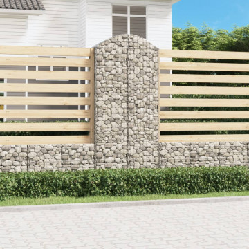 Coș gabion arcuit, 100x50x220/240 cm, fier galvanizat - Img 1