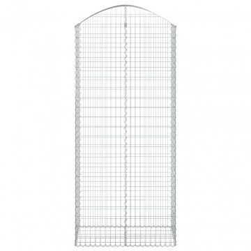 Coș gabion arcuit, 100x50x220/240 cm, fier galvanizat - Img 3
