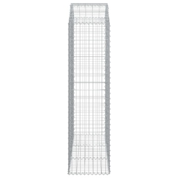 Coș gabion arcuit, 150x50x180/200 cm, fier galvanizat - Img 4