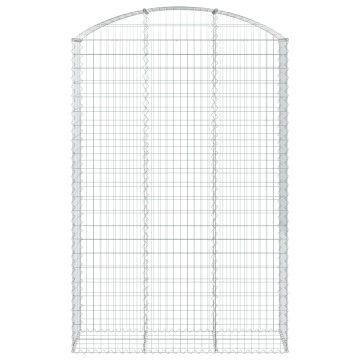 Coș gabion arcuit, 150x50x220/240 cm, fier galvanizat - Img 3