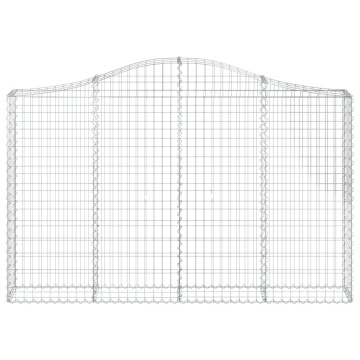 Coș gabion arcuit 200x30x120/140 cm fier galvanizat - Img 3