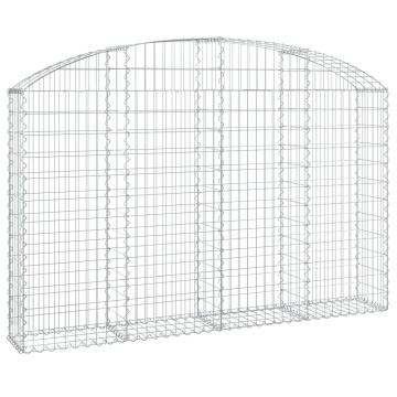 Coș gabion arcuit 200x30x120/140 cm fier galvanizat - Img 2