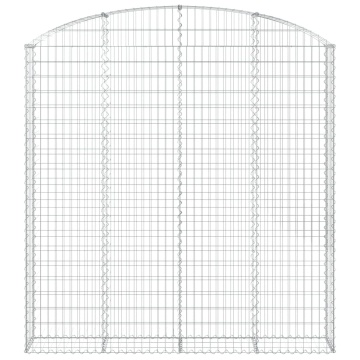 Coș gabion arcuit 200x30x200/220 cm fier galvanizat - Img 3