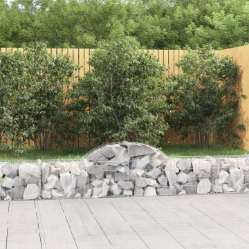 Coș gabion arcuit, 200x30x40/60 cm, fier galvanizat - Img 1