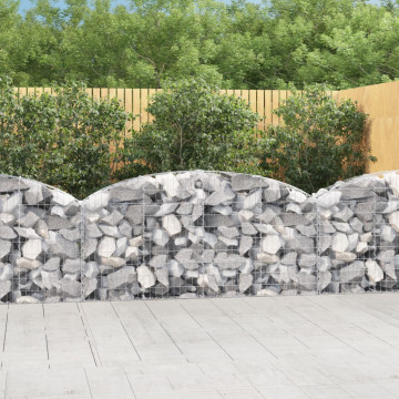 Coș gabion arcuit 200x30x80/100 cm fier galvanizat - Img 1
