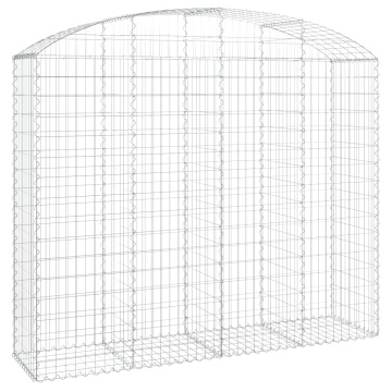 Coș gabion arcuit, 200x50x160/180 cm, fier galvanizat - Img 2