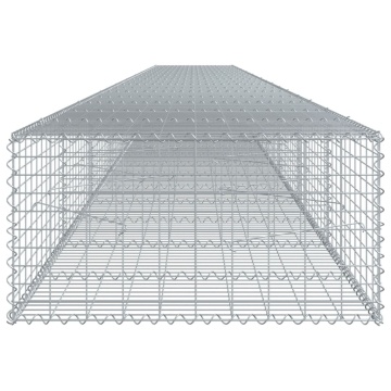 Coș gabion cu capac, 1000x100x50 cm, fier galvanizat - Img 4