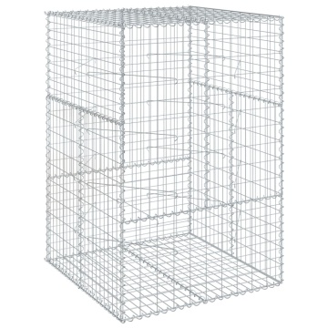 Coș gabion cu capac, 100x100x150 cm, fier galvanizat - Img 2